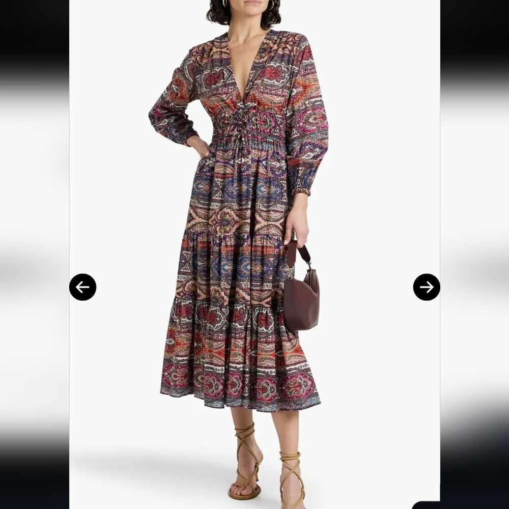 Derek Lam 10 Crosby Elsa Printed Cotton-Poplin Midi Dress - Picture 13 of 13